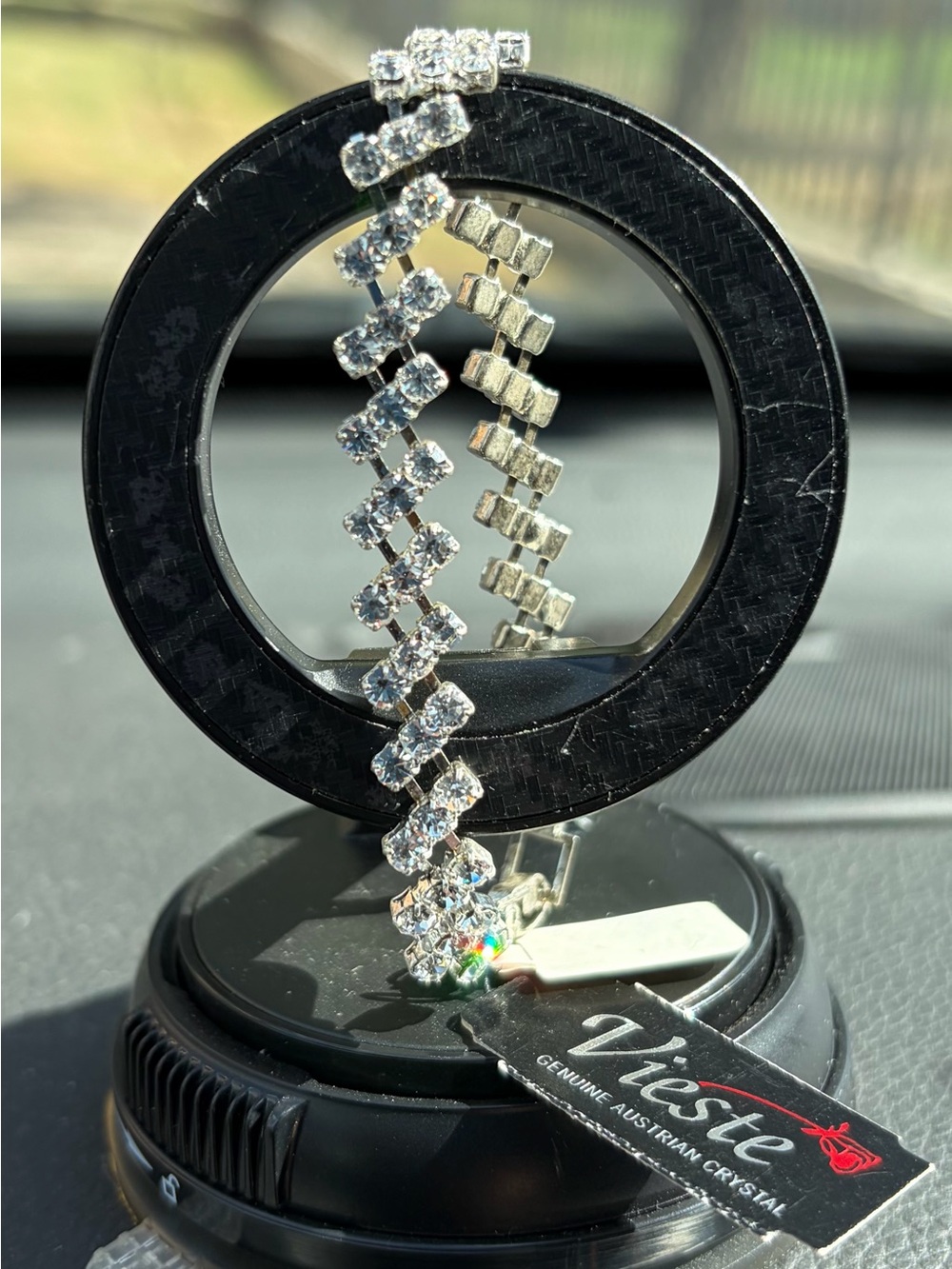 Vieste Clear Crystal Tennis Bracelet - Silver Tone